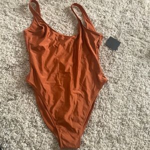 Orange bathing suit